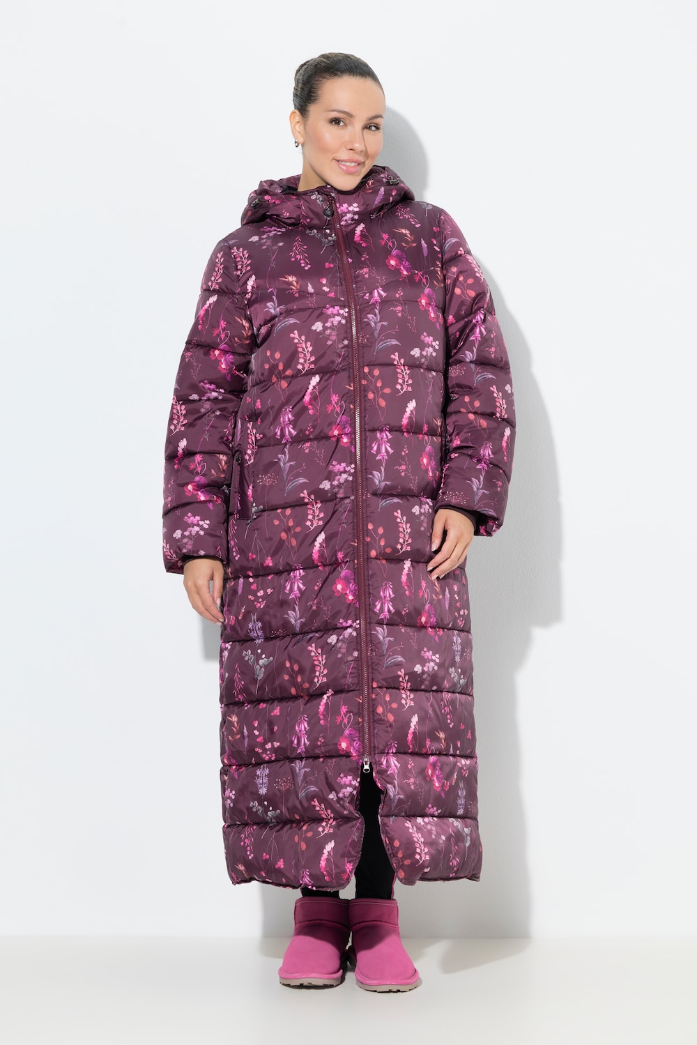 Große Größen HYPRAR Puffer-Funktionsmantel, Damen, lila, Größe: 46/48, Polyester, Ulla Popken