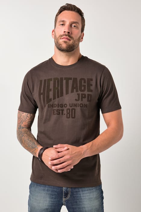JP1880 T-Shirt, Halbarm, Brust-Print, bis 8 XL