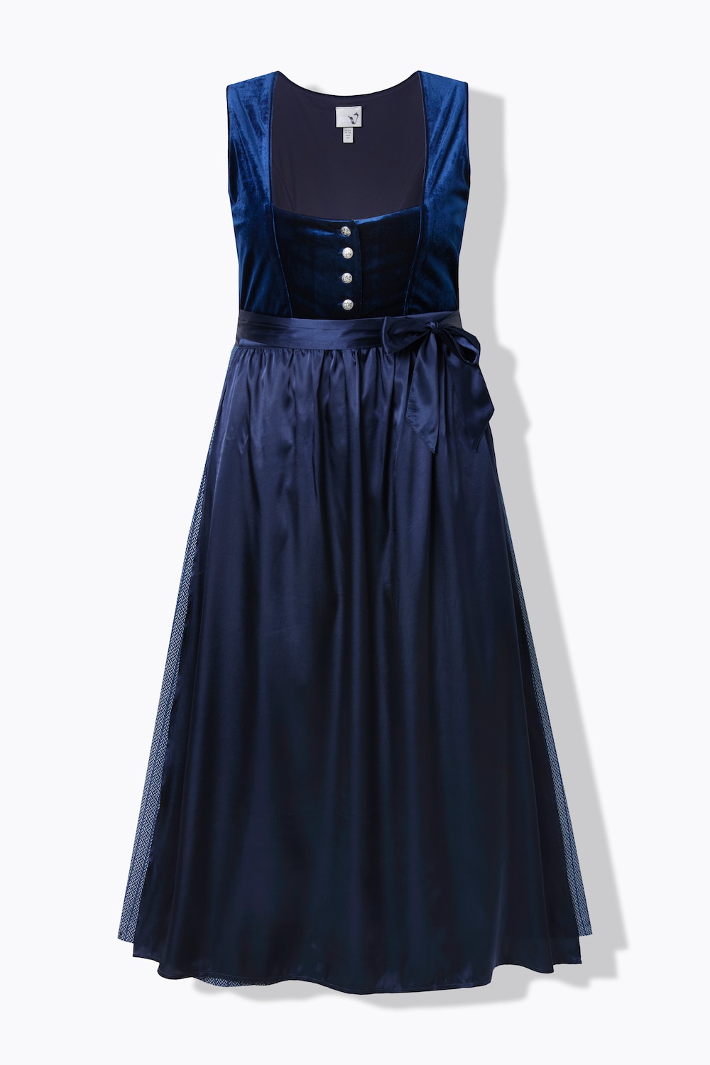 Stora storlekar Dirndlklänning, Dam, blå, storlek: 42, Polyester/Bomull, Ulla Popken