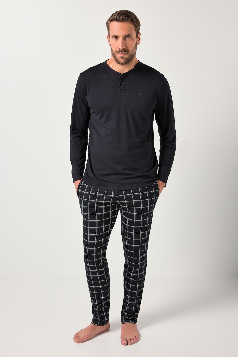 JP1880 Schlafanzug, Homewear, Zweiteiler, Karohose, bis 8 XL