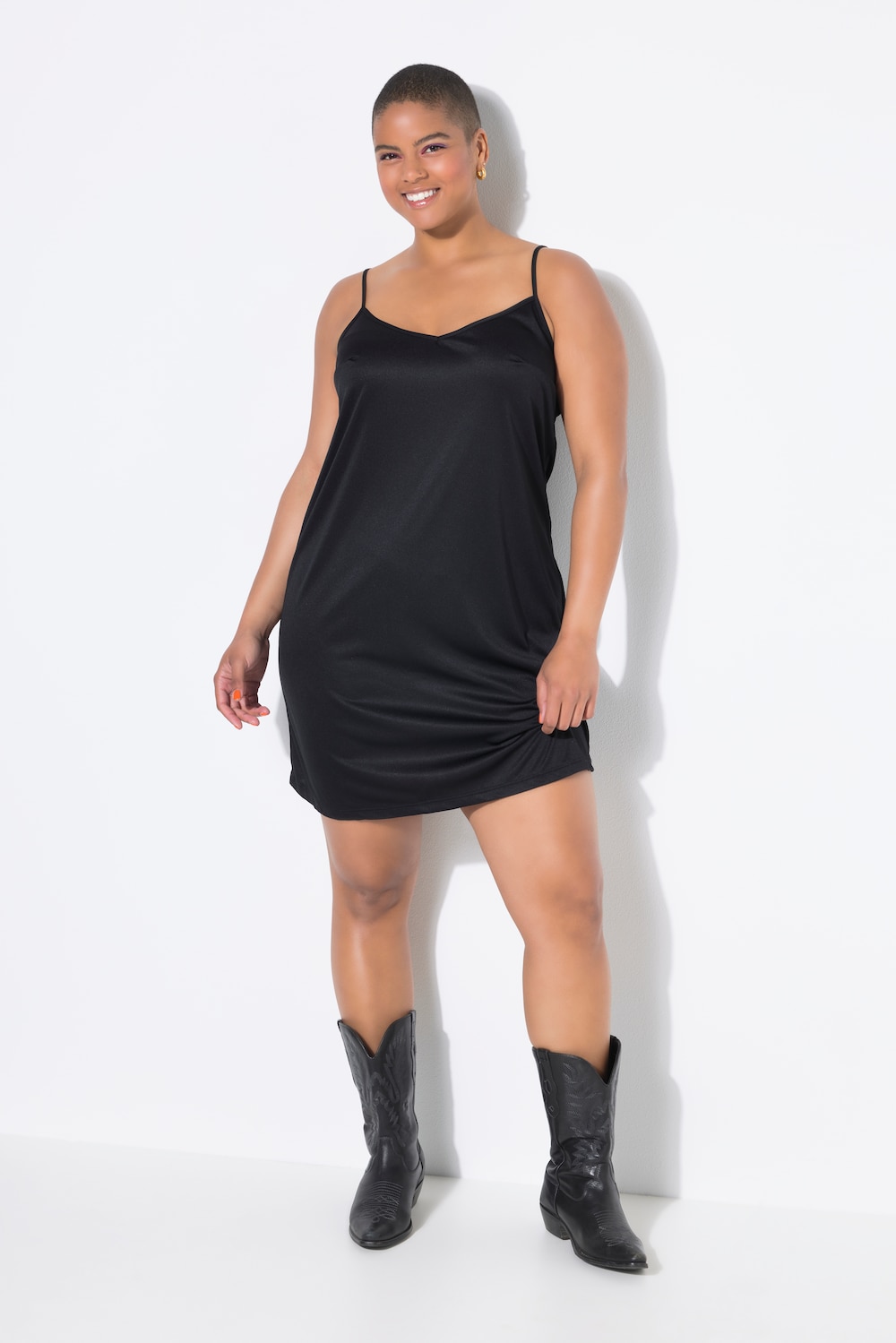 Große Größen Futterkleid, Damen, schwarz, Größe: 46/48, Polyester, Studio Untold