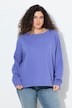 Sweatshirt, open randen, geribd, ronde hals, lange mouwen
