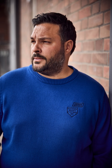 Men+ Pullover, Baumwolle, Stickerei, bis 8 XL