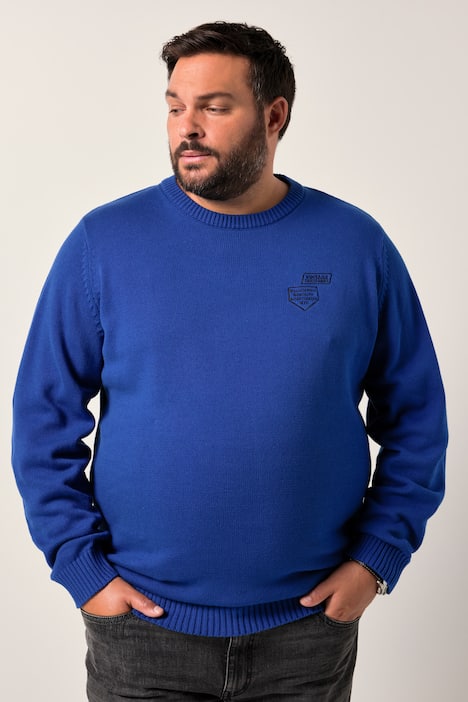 Men+ Pullover, Baumwolle, Stickerei, bis 8 XL