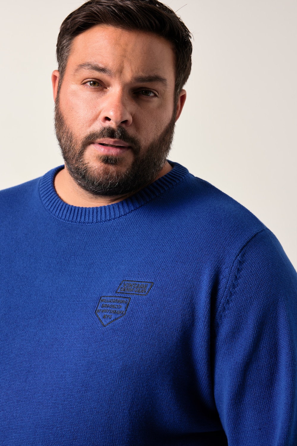 Stora storlekar Tröja, Her, blå, storlek: 8XL, Bomull, Men Plus