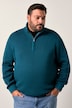 Maglione polo Men+ in cotone con collo con zip, fino alla tg. 8XL