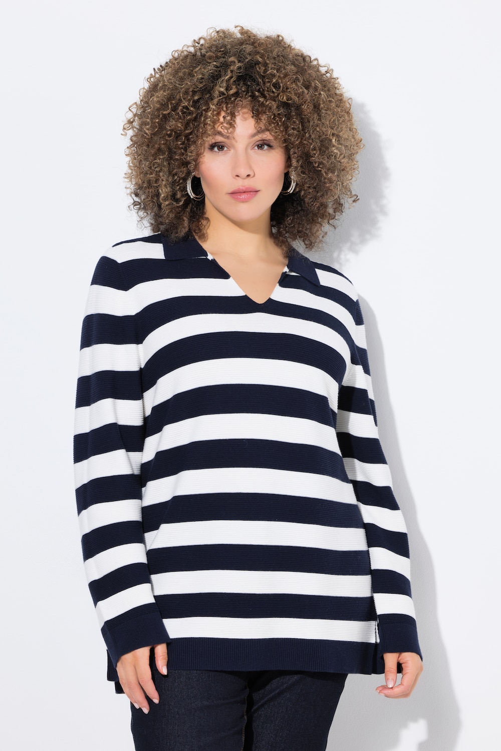 Große Größen Pullover, Damen, blau, Größe: 58/60, Synthetische Fasern/Polyester, Ulla Popken