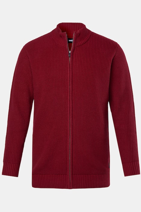 Men+-neuletakki, pystykaulus, vetoketju, suurin koko 8XL