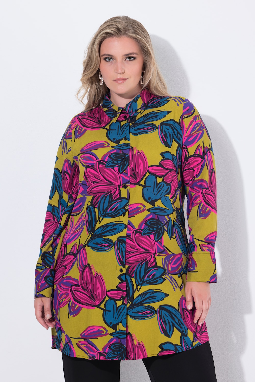 Große Größen Longbluse, Damen, braun, Größe: 42/44, Viskose, Ulla Popken