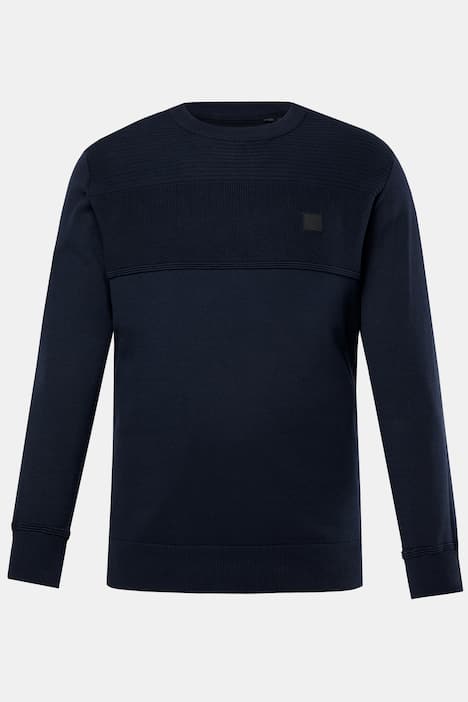 Pull Men+ en maille texturée, flocage - jusqu'au 8 XL