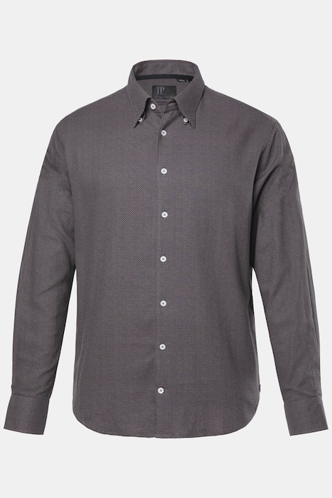 JP1880 flanellen overhemd, lange mouwen, print all-over, verborgen buttondown kraag, Modern-Fit, tot 8XL