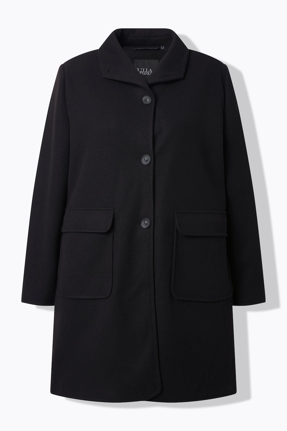 Stora storlekar Kappa i ullimitation, Dam, svart, storlek: 54/56, Polyester, Ulla Popken