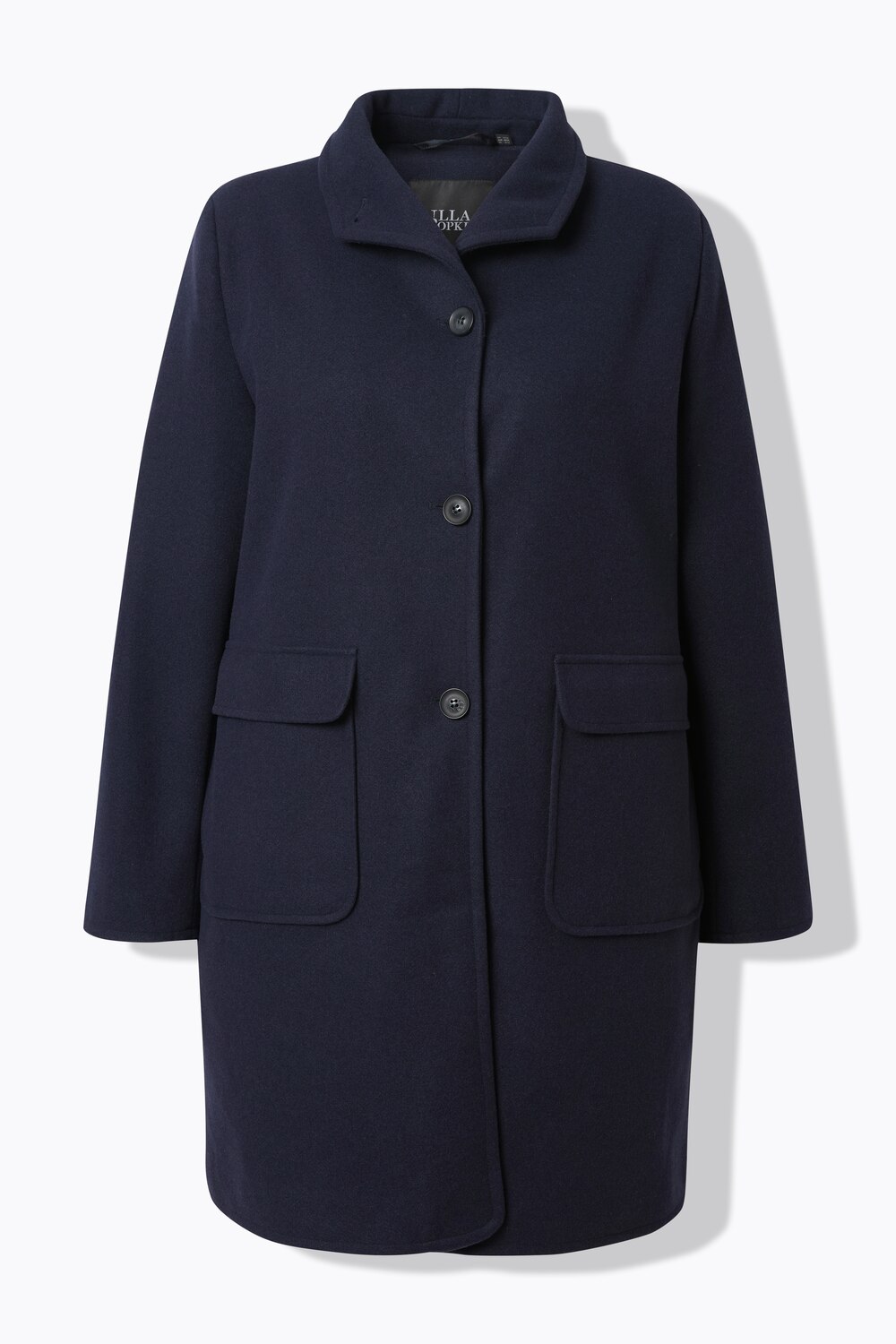 Stora storlekar Kappa i ullimitation, Dam, blå, storlek: 62/64, Polyester, Ulla Popken