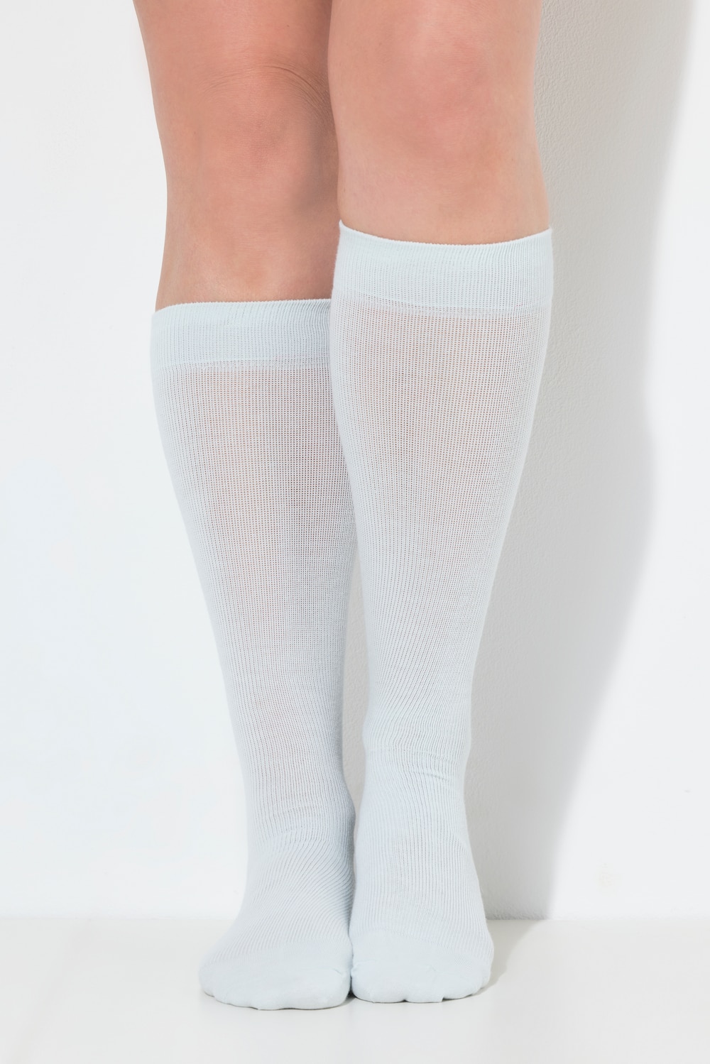 Große Größen Kompressions-Kniestrümpfe, Damen, grau, Größe: 35-38, Baumwolle/Synthetische Fasern/Elasthan, Ulla Popken