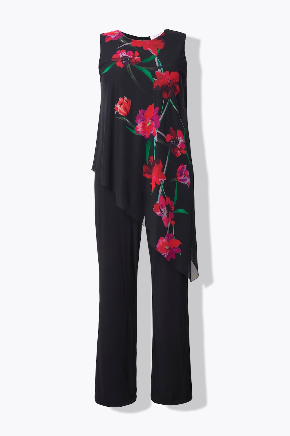 Stora storlekar Jumpsuit, Dam, svart, storlek: 60, Polyester/Elastan, Mia Moda