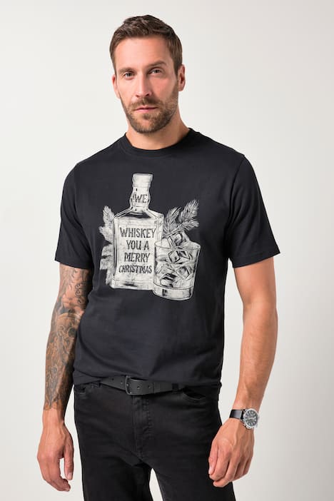 JP1880 T-shirt, korte mouwen, Kerstmis, X-Mas borstprint, tot 8XL