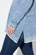 Poncho-pullover, chenille, oversized, opstaande kraag, lange mouwen