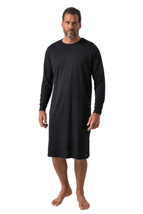 Noční košile, Basic, dlouhé rukávy, postranní rozparky, do 8XL