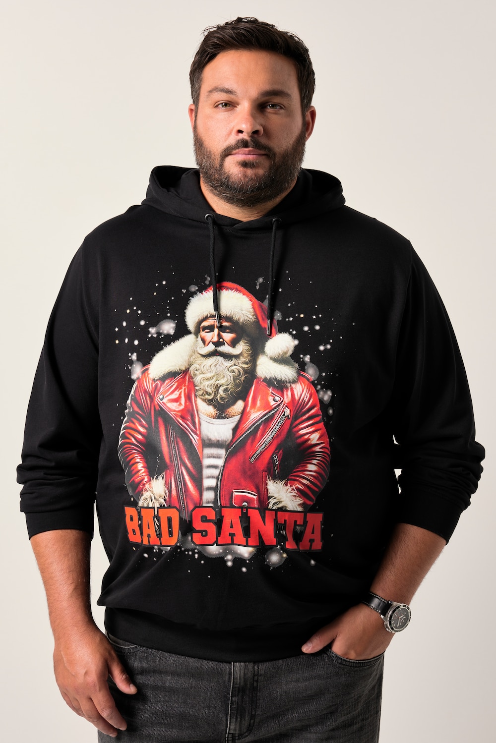 Men+ Hoodie XMAS, Weihnachts-Motiv, Sweater, Kapuze, bis 8 XL