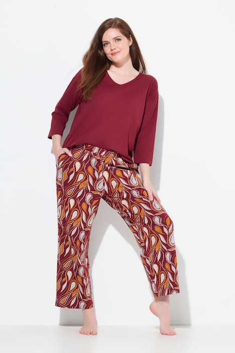 Pyjama-Culotte, Paisley, Taschen, Biobaumwolle