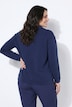 Sweatjacke, Ziersteine, Stehkragen, Langarm, Modalmix