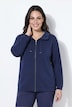 Sweatjacke, Ziersteine, Stehkragen, Langarm, Modalmix