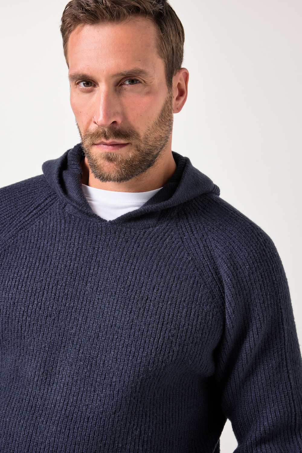 Stora storlekar Hoodie, Her, blå, storlek: 5XL, Syntetfibrer/Ull, JP1880