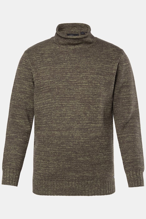 JP1880 Pullover, TwoTone-Grobstrick, Stehkragen, bis 7 XL
