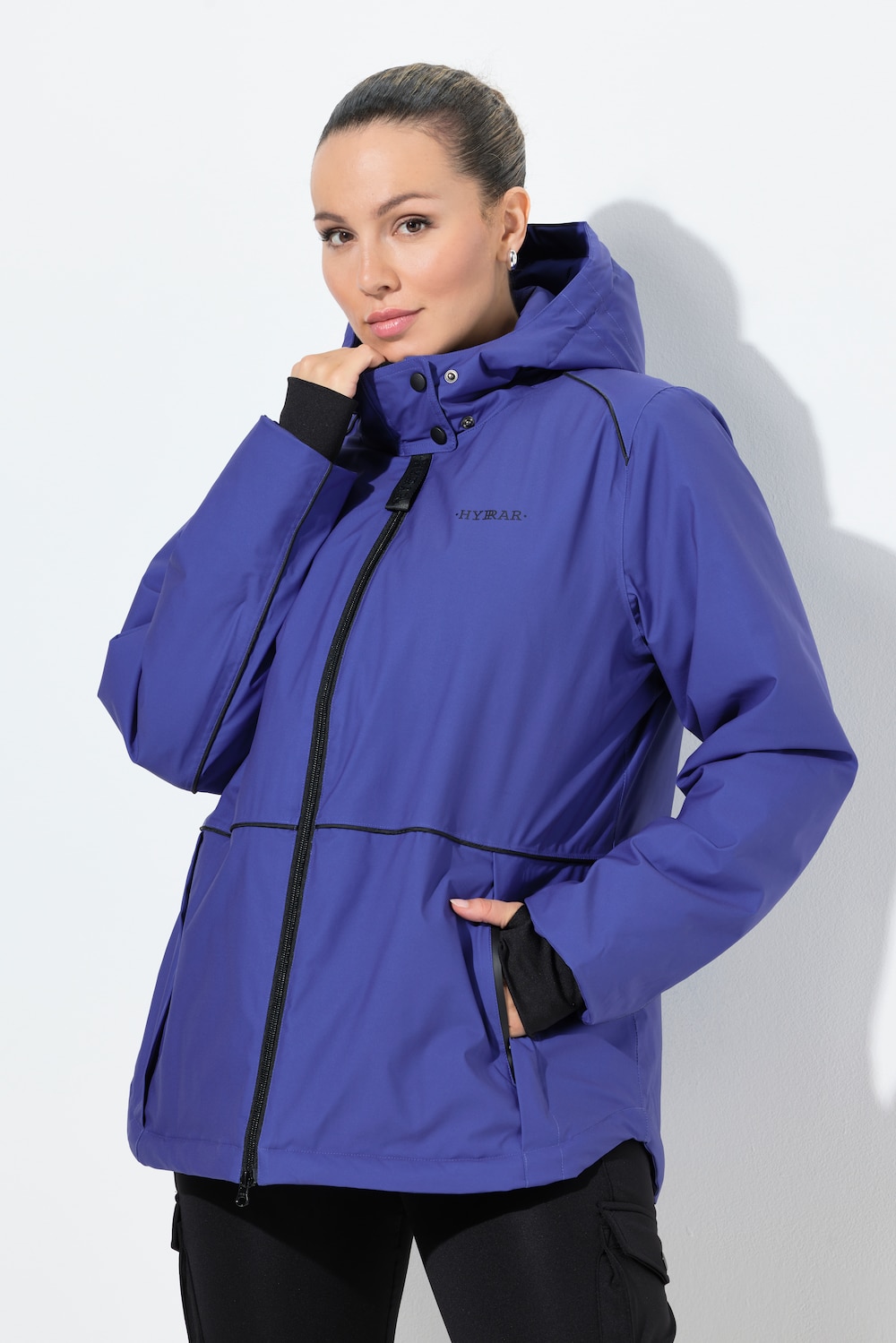 HYPRAR Funktionsjacke, wasserdicht, 2-Wege-Zipper, Kapuze