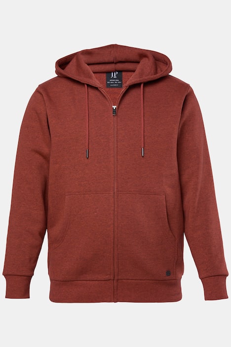JP1880 Hoodiejacke, Kapuzen-Sweatjacke, Zipper, Känurutasche, bis 8 XL