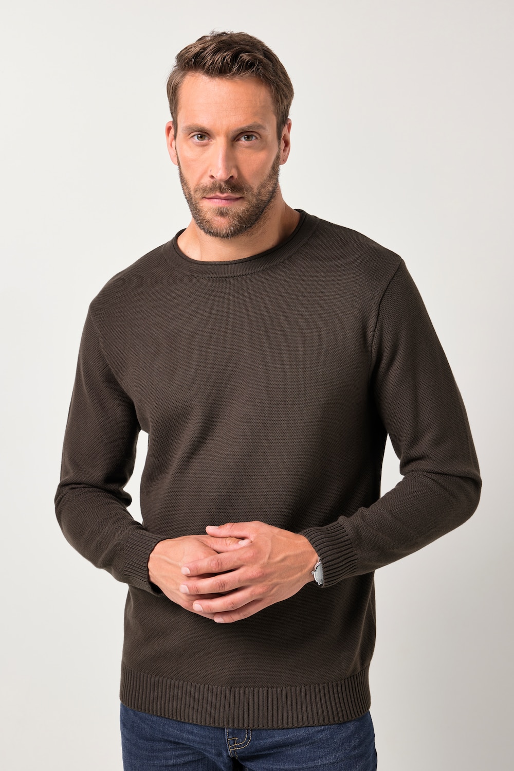 Große Größen JP AWARE Pullover, Herren, braun, Größe: XL, Synthetische Fasern, JP-Aware