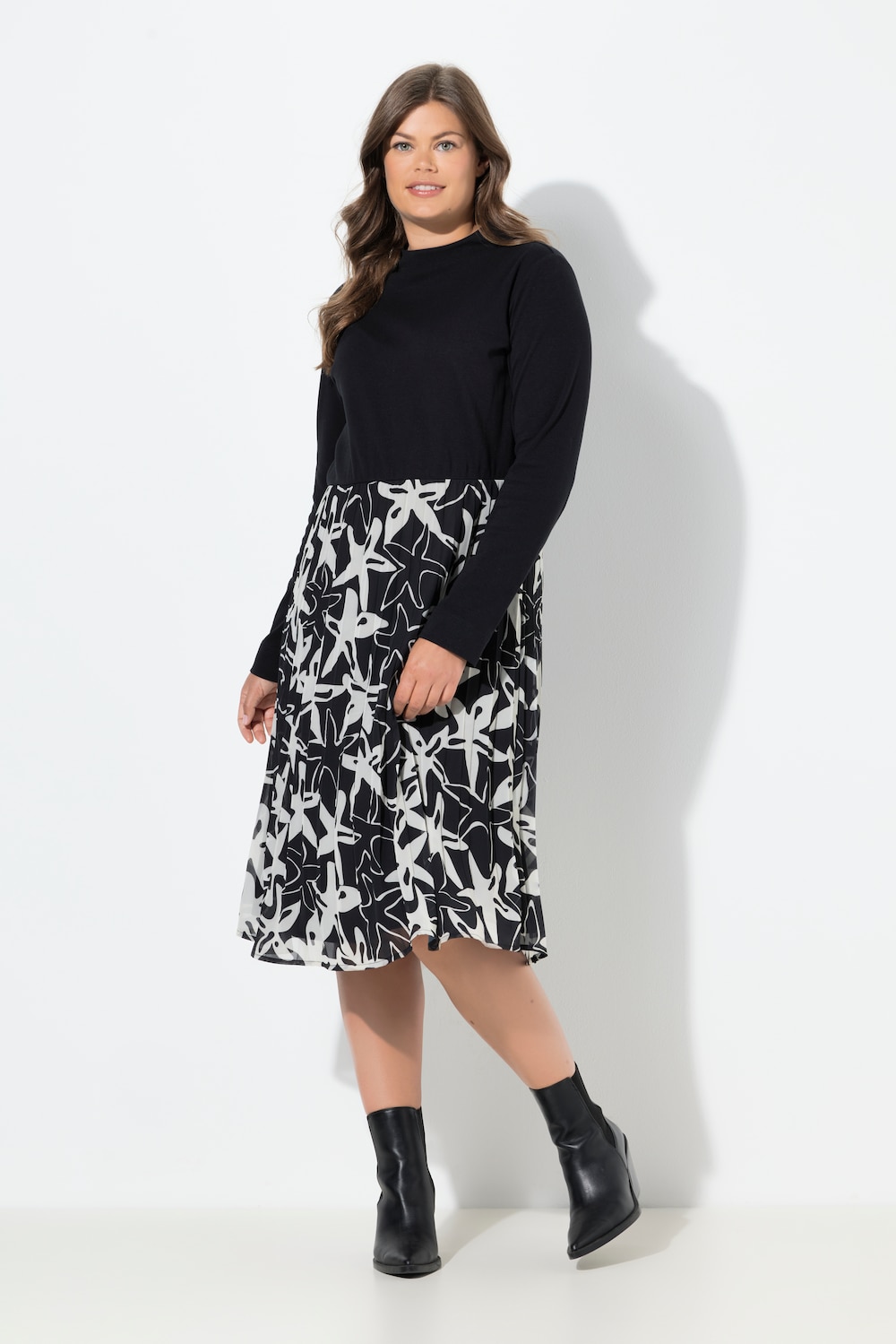 Kleid, Langarm, Turtleneck