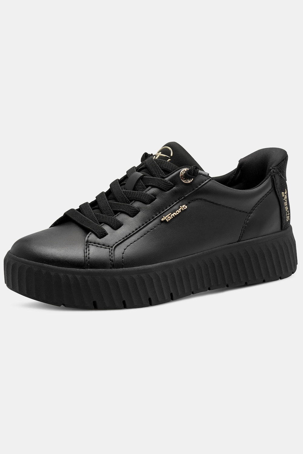 Tamaris Lederschuh, Damen, schwarz, Größe: 39, Polyester/Leder/Sonstige, Ulla Popken