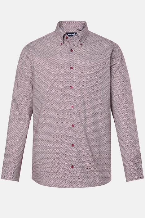 Men+ Hemd, Langarm, Minimalmuster, Kentkragen, Comfort Fit, bis 8 XL