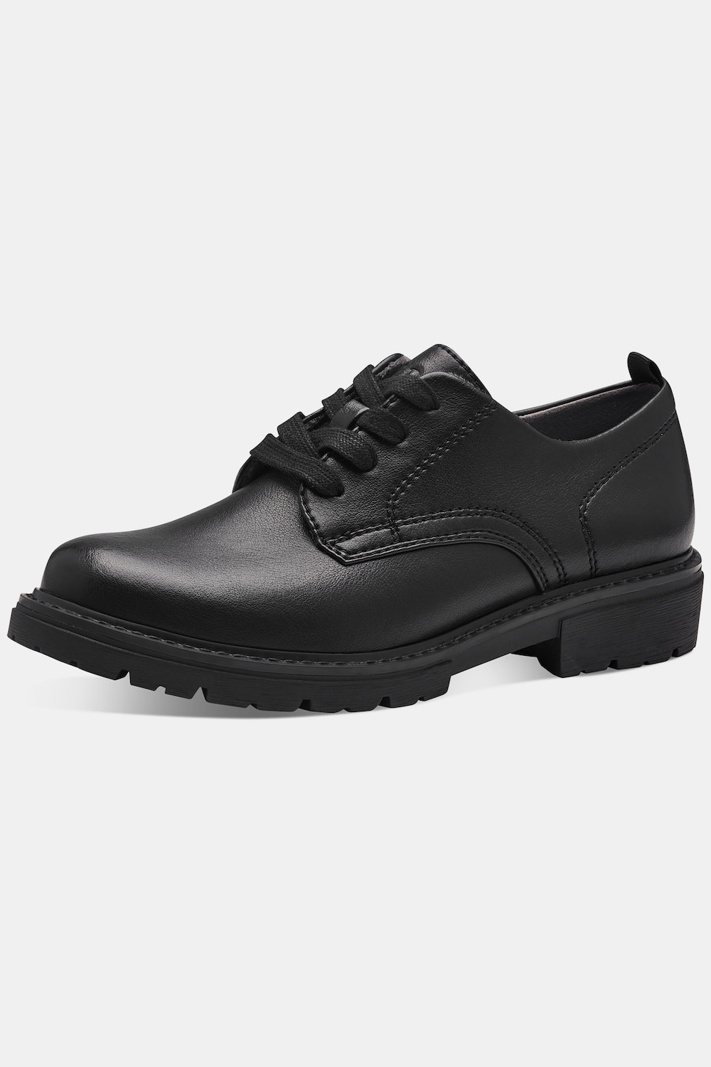 Lage schoen, Jana Softline, vegan, leerlook, wijdte H