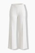 Gebreide broek, persplooien, wijde pijpen, elastische tailleband