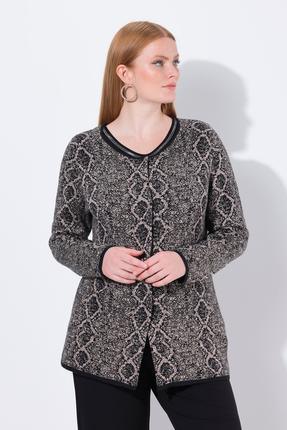 Große Größen Strickjacke, Damen, braun, Größe: 58/60, Baumwolle/Viskose, Ulla Popken