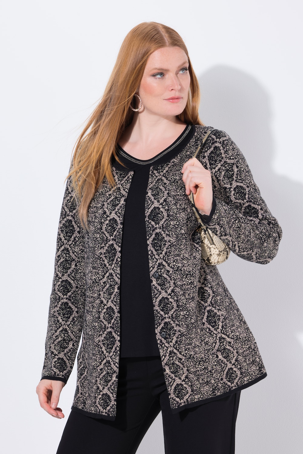 Große Größen Strickjacke, Damen, braun, Größe: 50/52, Baumwolle/Viskose, Ulla Popken