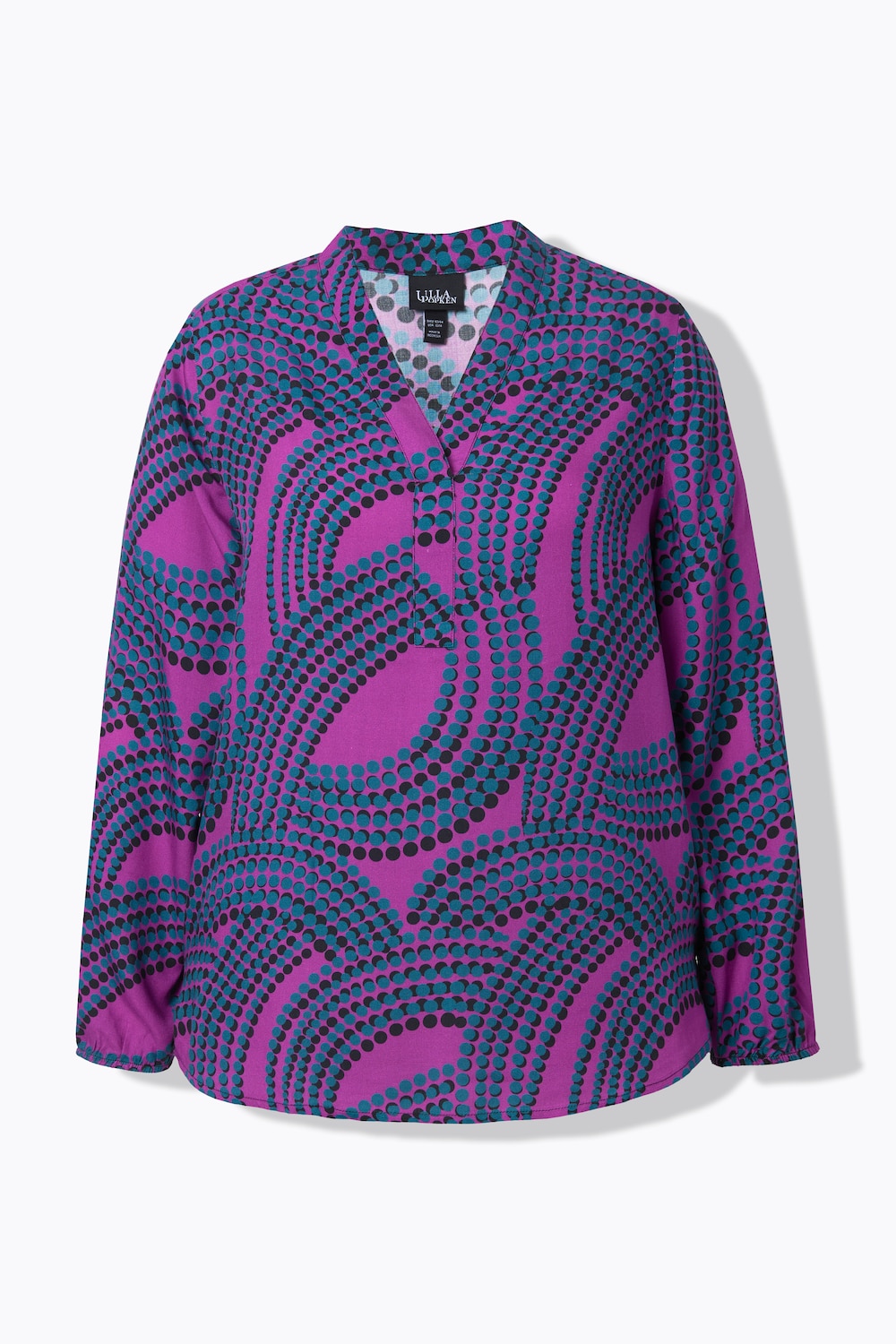 Stora storlekar Blus, Dam, lila, storlek: 50/52, Viskos, Ulla Popken