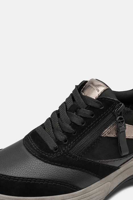 Skórzane buty na haluksy, Tamaris, zamek błyskawiczny, wide fit