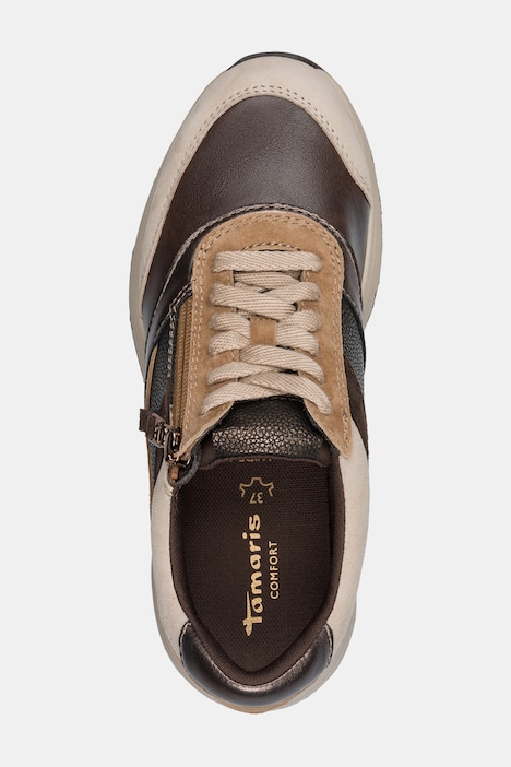 Skórzane buty na haluksy, Tamaris, zamek błyskawiczny, wide fit