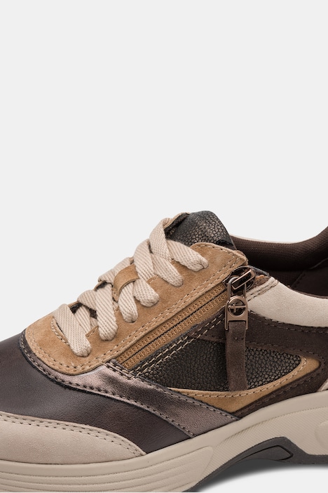 Skórzane buty na haluksy, Tamaris, zamek błyskawiczny, wide fit