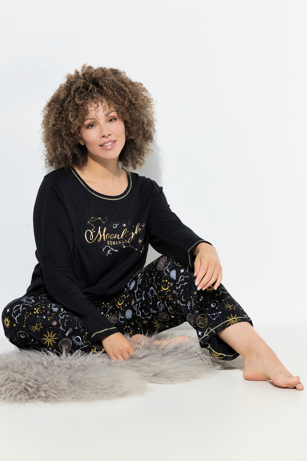 Pyjama, sterren, ronde hals, lange mouwen