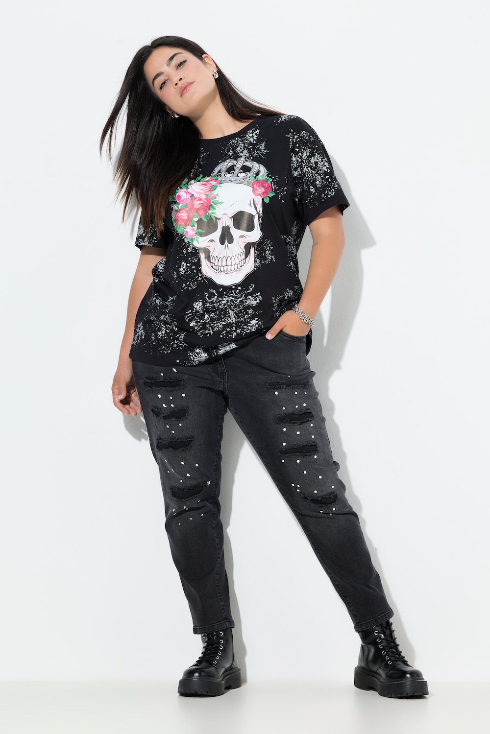 PushUp-Jeans Pina, blickdichte Destroy-Effekte, 5-Pocket