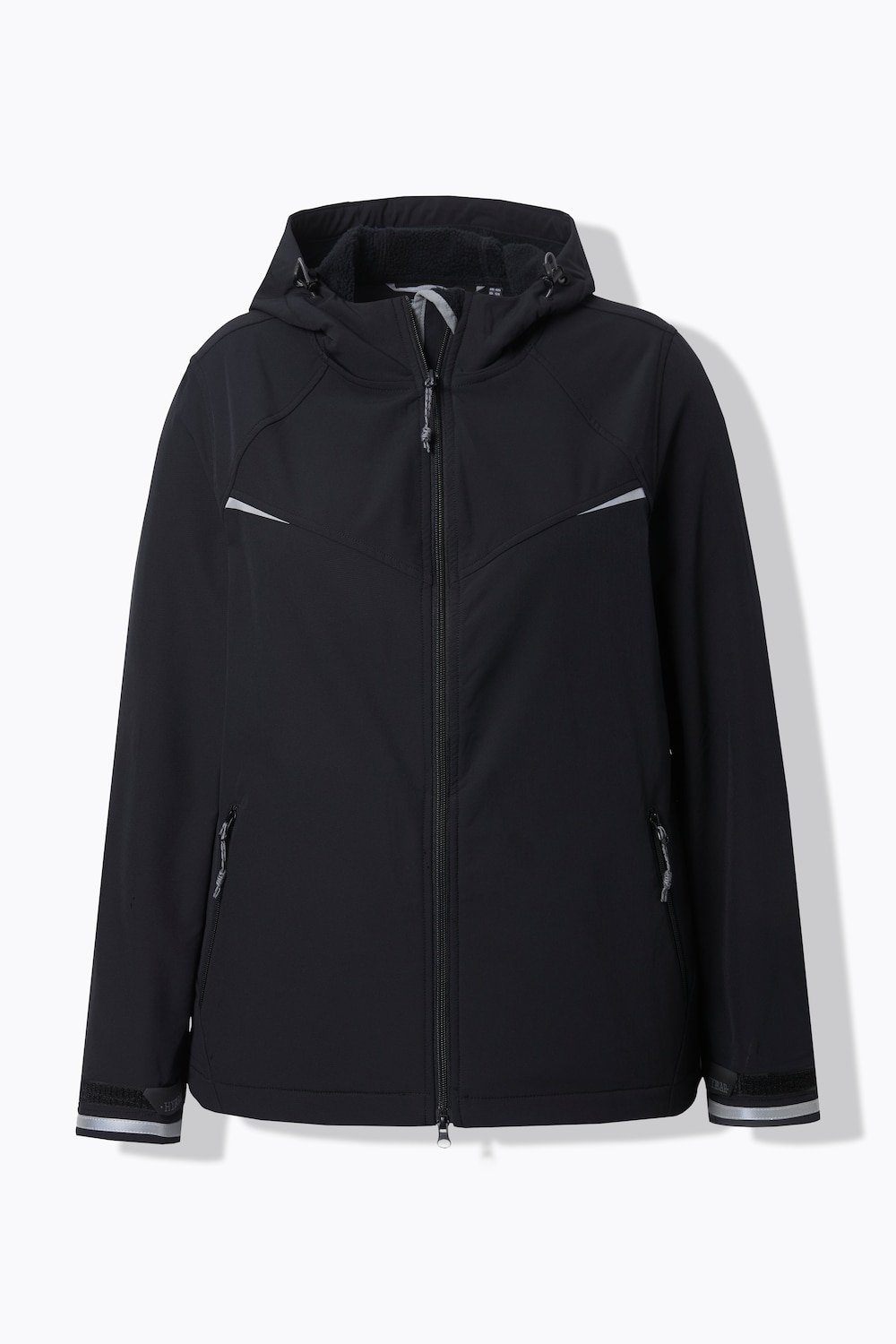 Stora storlekar Softshelljacka, Dam, svart, storlek: 50/52, Polyester/Elastan, Ulla Popken