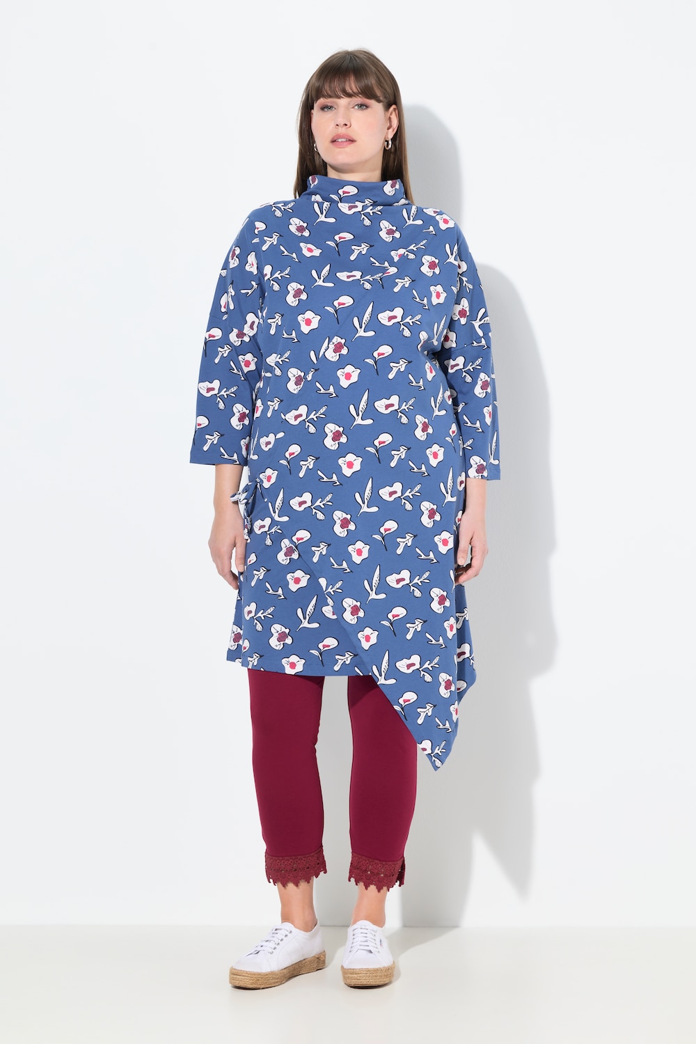 Große Größen Jerseykleid, Damen, blau, Größe: 54/56, Baumwolle, Ulla Popken