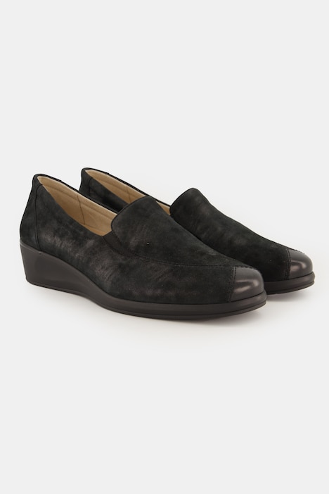 Caprice Leder-Slipper, Wechselfußbett, Weite H