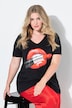 T-shirt, A-lijn, lippenstift-motief