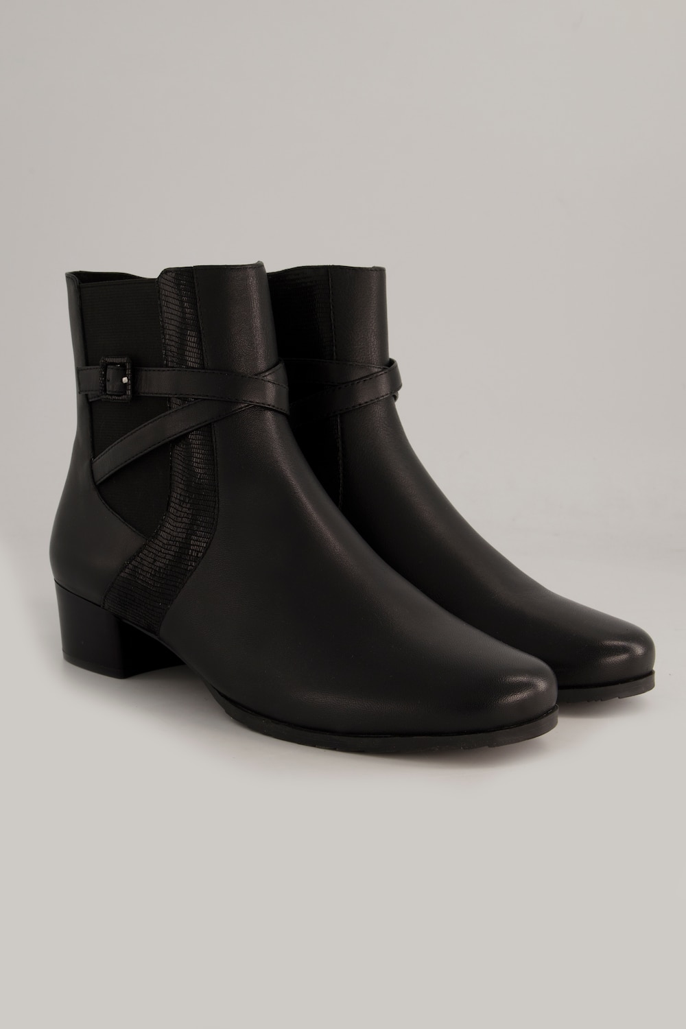 Caprice Leder-Stiefeletten, Wechselfußbett, Weite H