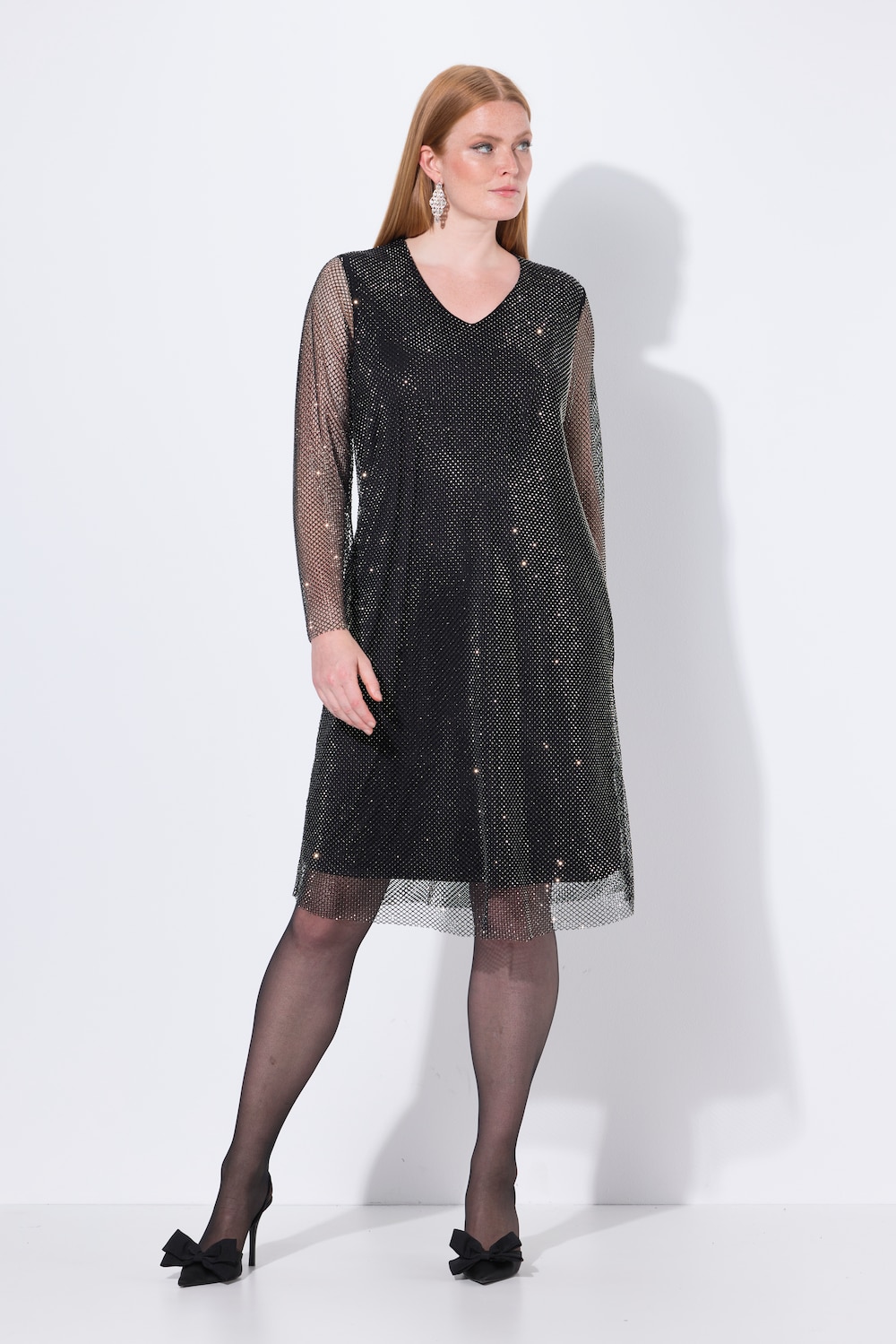 Thumbnail - Große Größen Midikleid, Damen, grau, Größe: 42/44, Polyester, Ulla Popken